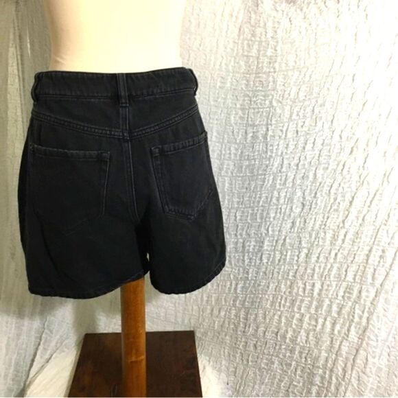 INC DENIM Embroidered Black Shorts Size 8 - Picture 4 of 7